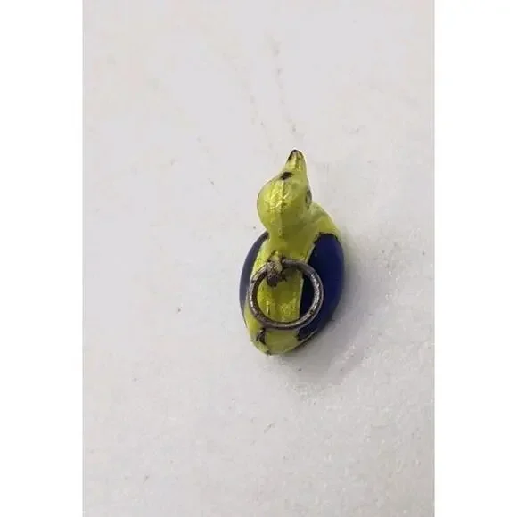Vintage Charm Decoy Carnival Rubber Duck Sterling Silver & Enamel SUPER RARE